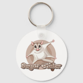Chaveiro Gliding Sugar Glider Cartoon Art