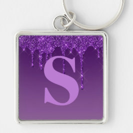 Chaveiro Glitter de Coleta Roxo