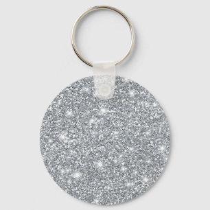 Chaveiro Glitter Glamoroso do Silver Faux