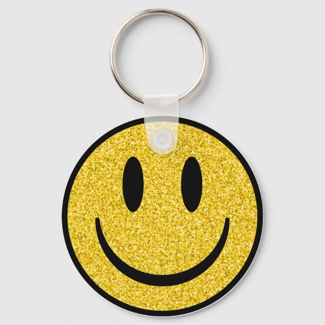 Chaveiro Glitter Smile Face (Frente)