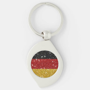 Chaveiro Glitters Germany Flag com Sparkles