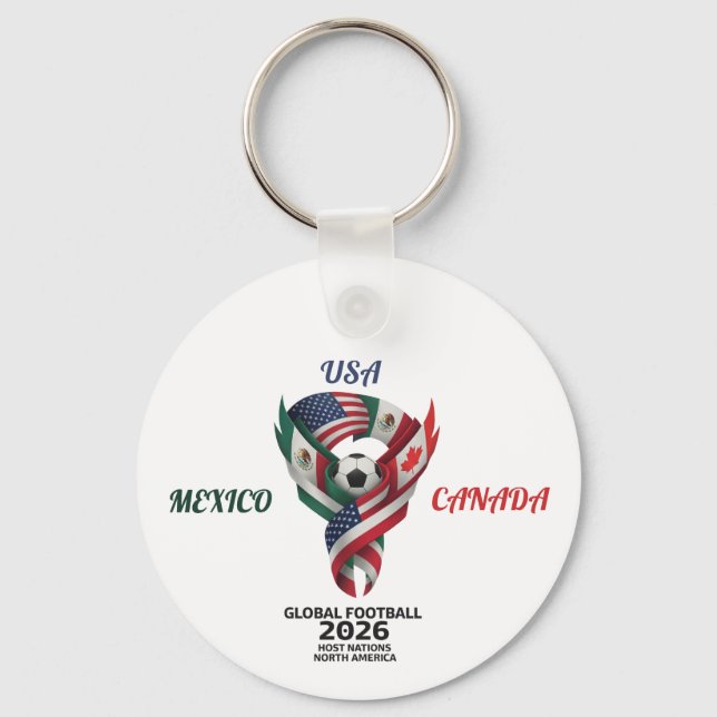 Chaveiro Global Football 2026 | México EUA Canadá  (Frente)