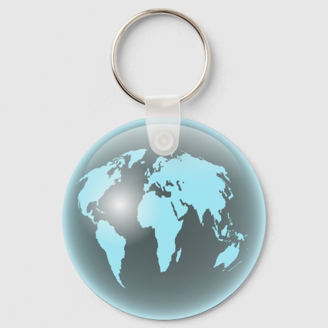 Chaveiro Globo mundial de vidro (Frente)