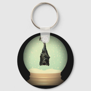 Chaveiro Globo negro de neves do morcego