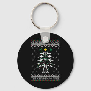 Chaveiro Glocking em Torno da Árvore de Natal Suéter de Nat