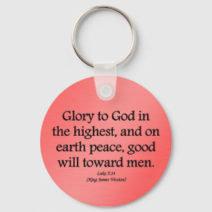 Chaveiro Glória a Deus no maior Luke 2:14