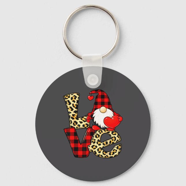 Chaveiro Gnome Love Valentine Gnomes Valentines Day Men Wom (Frente)