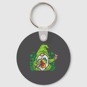 Chaveiro Gnome Tie Dye Shamrock Trevo Dia de São Patrício H