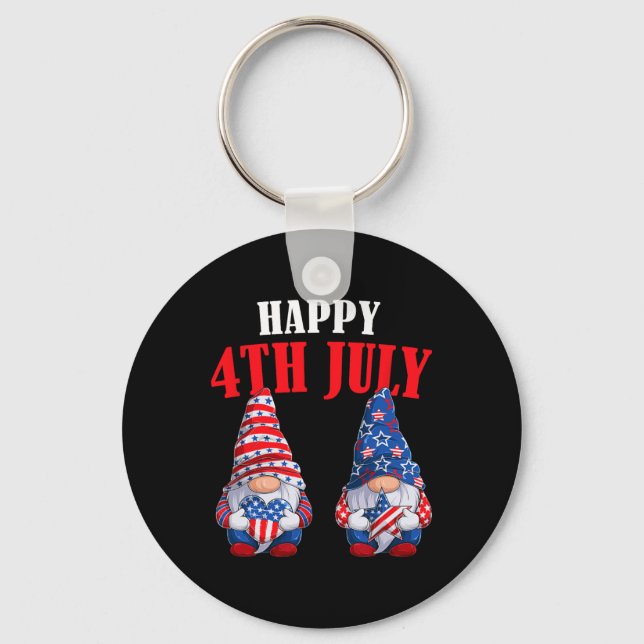 Chaveiro Gnomos do Dia 4 de Julho Dia da Independência da A (Frente)