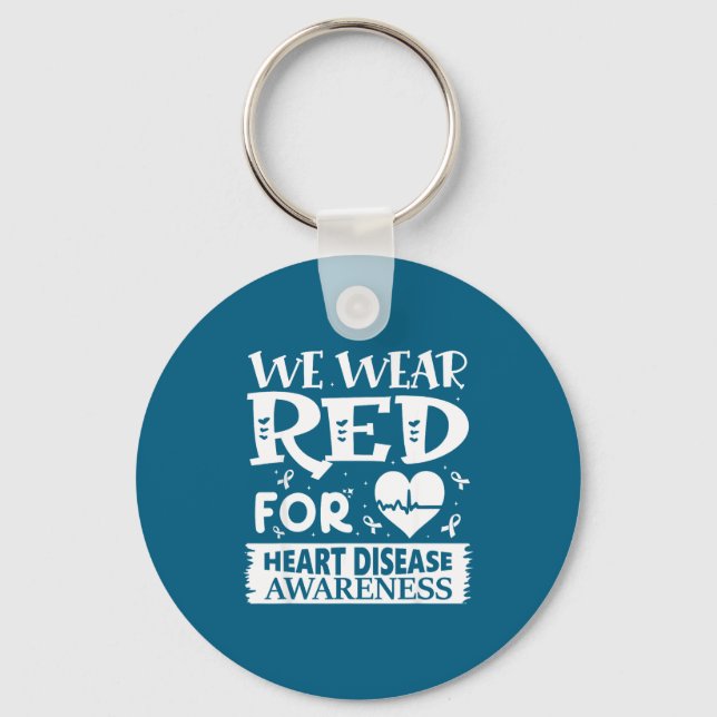 Chaveiro Go Red – Awareness For Us Heart Health Month In Fe (Frente)