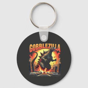 Chaveiro Gobblezilla Spooky Turquia Ação de Graças Gobble