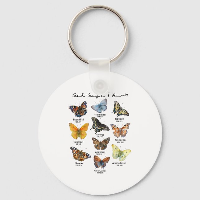 Chaveiro God Says I Am Bible Verse Religious Christian Butt (Frente)