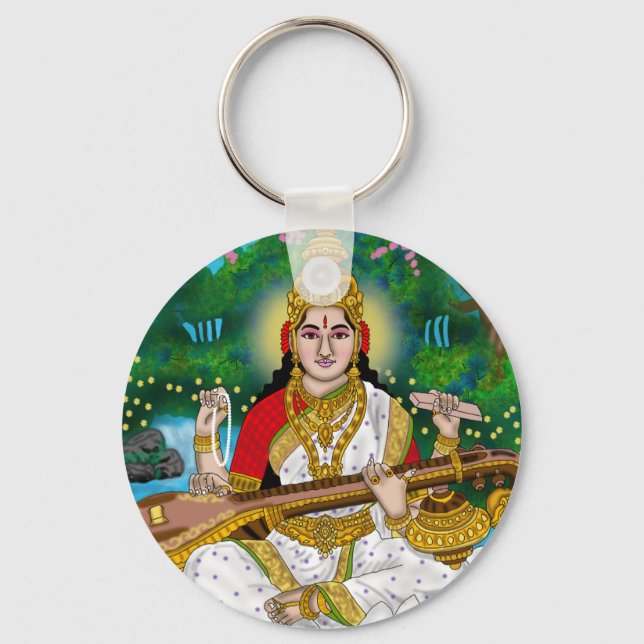 Chaveiro Goddess Saraswati Keychain (Frente)