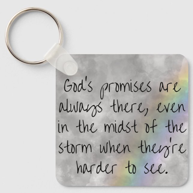 Chaveiro God's Promises Keychain - Hope Through the Storm (Frente)