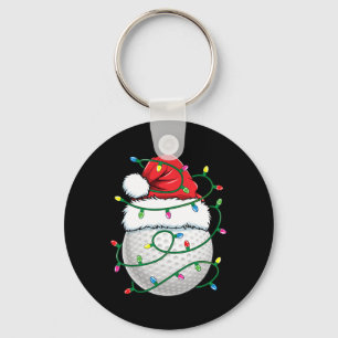 Chaveiro Gola de Golfe Chapéu de Papai Noel Homens Mulheres