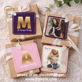 Chaveiro Gold Alfabet Letter Button sleutelhanger