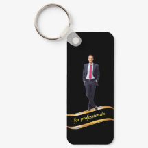 Gold eleganteHomem de negócios personalizado promo