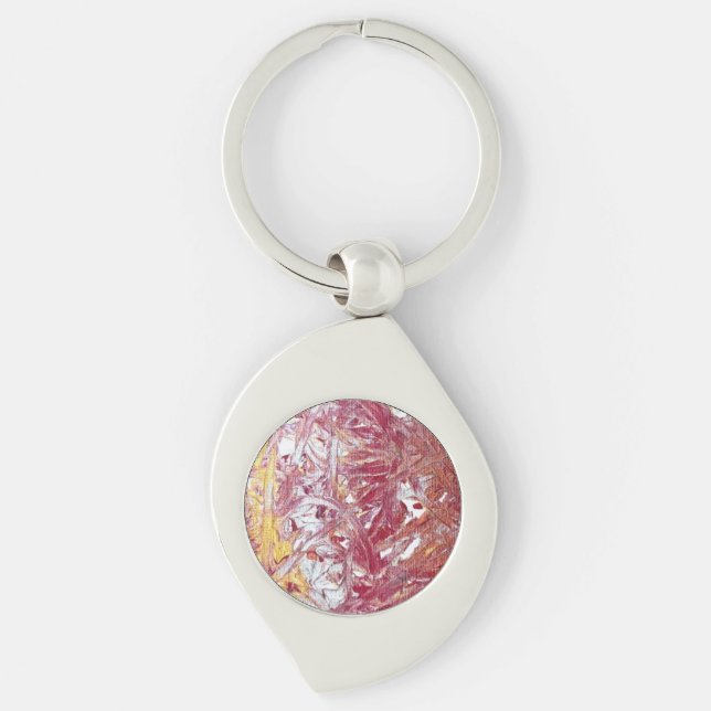 Chaveiro Gold, Silver, Red, Rose Gold, Marble Artwork (Frente)