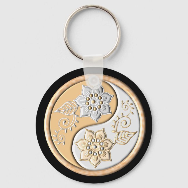 Chaveiro Gold & Silver Yin Yang  (Frente)