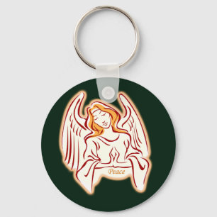 Chaveiro Golden Angel Of Peace Key Chain