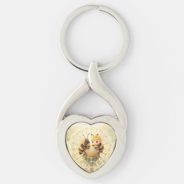 Chaveiro Golden Bumblebee in Bloom Dance.5 (Frente)