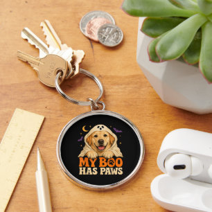 Chaveiro Golden Retriever Halloween Patas Assustadoras
