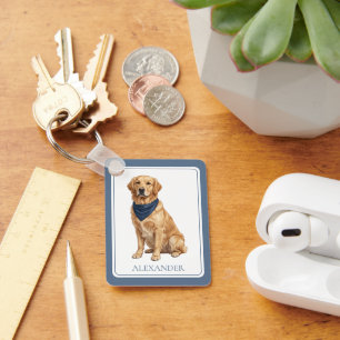 Chaveiro Golden Retriever Personalizado com Estilo