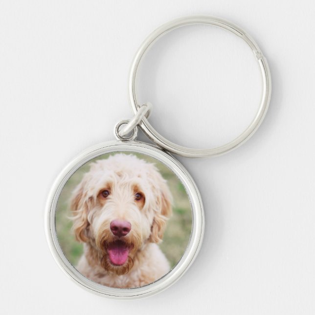 Chaveiro Goldendoodle sorrindo (Frente)