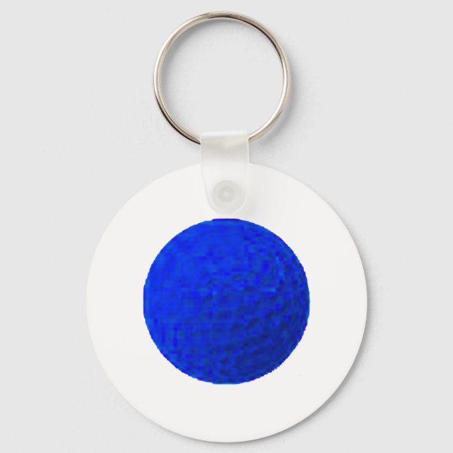 Chaveiro Golf Ball Blue O MUSEU Zazzle Dons (Frente)