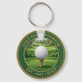 Chaveiro Golf Ball On Tee Premium Keychain