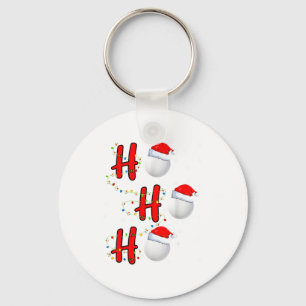 Chaveiro Golf Ball Papai Noel Chapéu Ho Ho Ho Homens Mulher