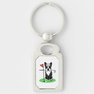 Chaveiro Golf Boston Terrier Dog (preto) Cute