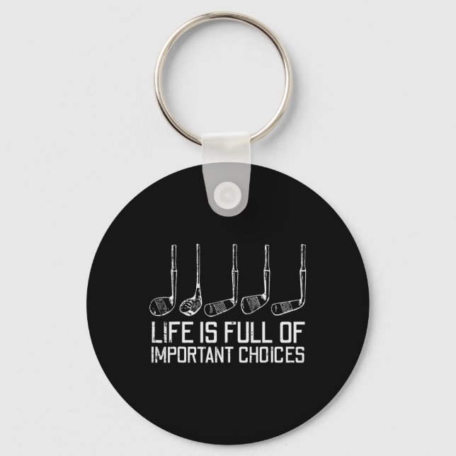 Chaveiro Golf Clubs Vida Cheio Escolhas Importantes Golfe E (Frente)