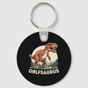 Chaveiro Golf Dinosaur Golfer T-rex Jogando Golf Dino Golfi