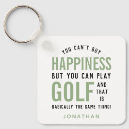 Chaveiro Golfe é Felicidade Engraçada Golf Lover Presente