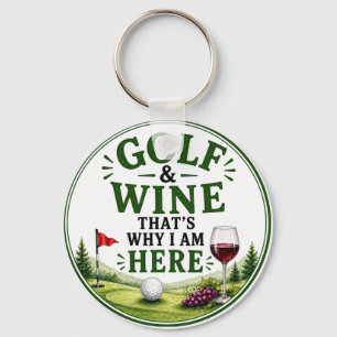 Chaveiro Golfe e Vinho temático para Golfista