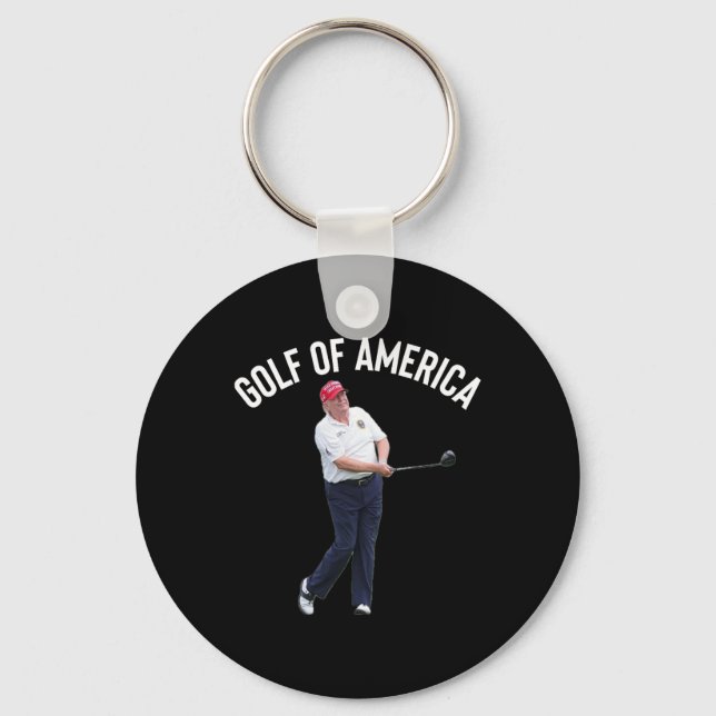 Chaveiro Golfe Engraçado Da América Donald Trump Pun (Frente)