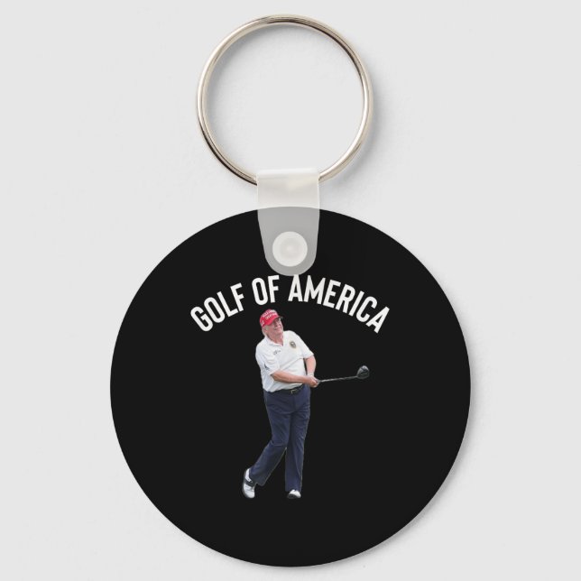 Chaveiro Golfe Engraçado Da América Donald Trump Pun (Frente)