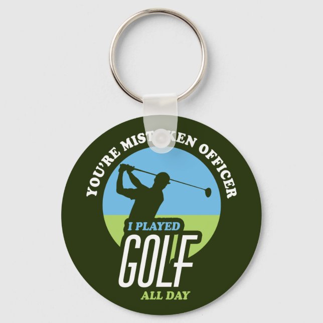 Chaveiro Golfe Engraçado Dizendo Golfistas (Frente)
