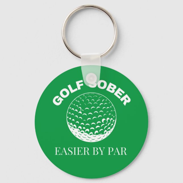 Chaveiro Golfe Engraçado Sócio Mais Fácil Pela Cotação Par  (Frente)