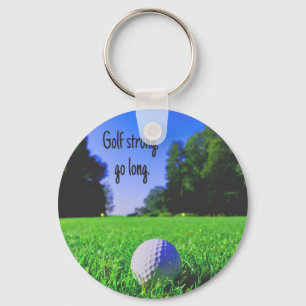 Chaveiro Golfe forte vai de relva longa bola de golfe