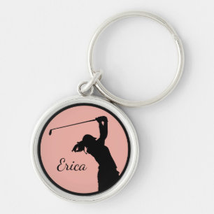 Chaveiro Golfe Personalizado de Golfe da Garota de Golfe 