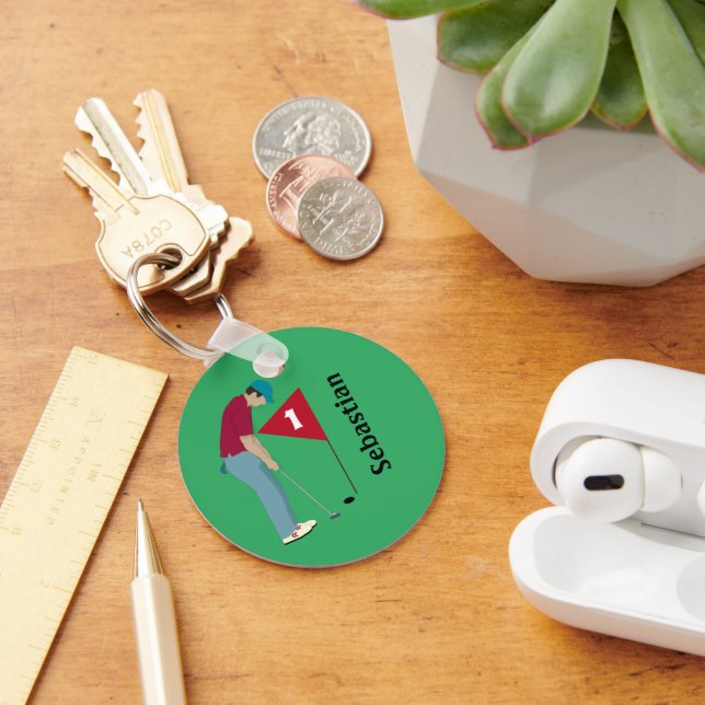 Chaveiro Golfe Verde redondo pensado (Mesa)