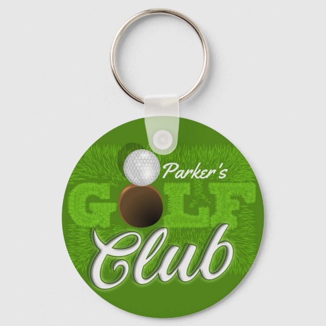 Chaveiro Golfer Green Golf Course Club Personalizado (Frente)