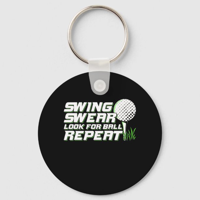 Chaveiro Golfer Swing Sweat Procura Bola (Frente)
