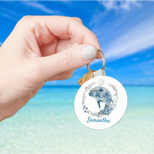 Chaveiro Golfinho Feliz Nome Personalizado