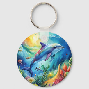 Chaveiro Golfinho Pintado