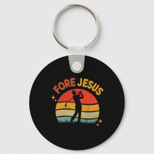 Chaveiro Golfo Cristão Jesus Retro 70s Golfe Religioso