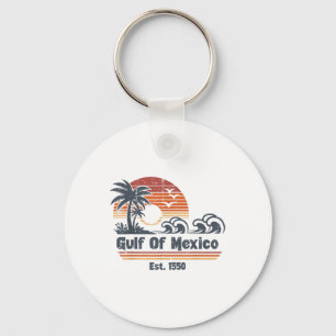 Chaveiro Golfo México Est 1550 Beach Waves Retro Men Ki