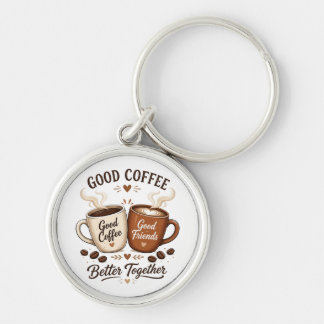 Chaveiro Good Coffee Good Friends mit zwei Kaffeetassen